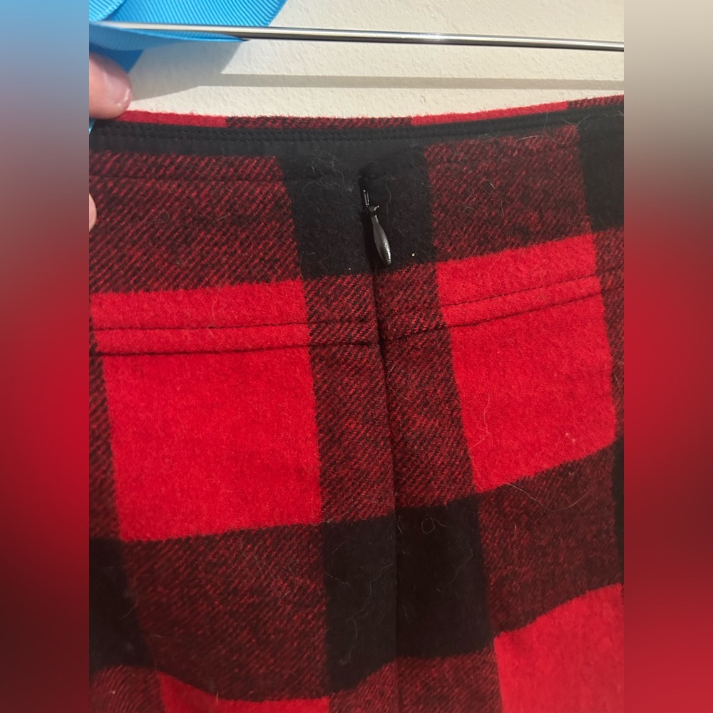 J Crew Buffalo Plaid Wool Skirt - Picture 8 of 12